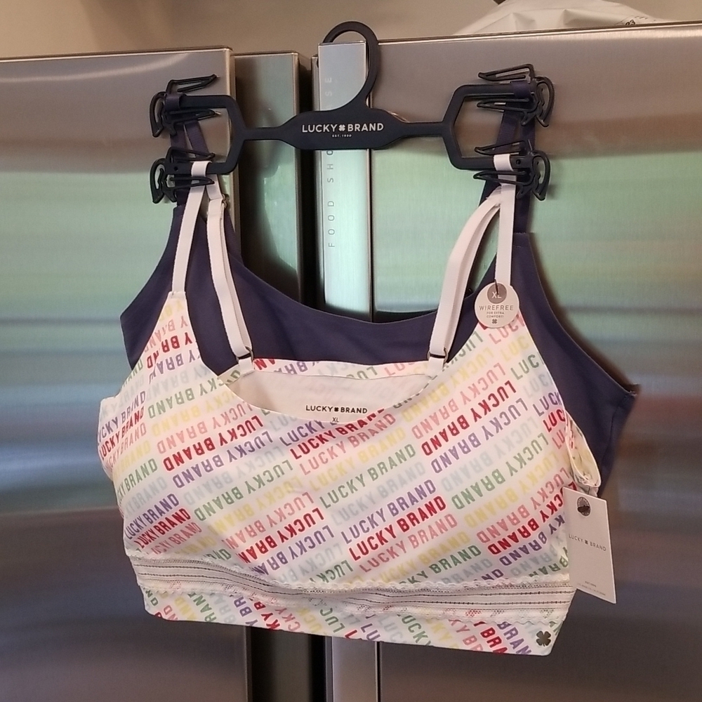 💕LUCKY BRAND💕 Logo Bralettes (2 Pk) XL NWT